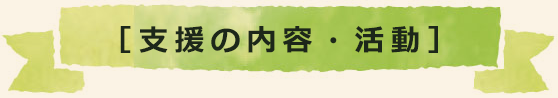 支援の内容・活動